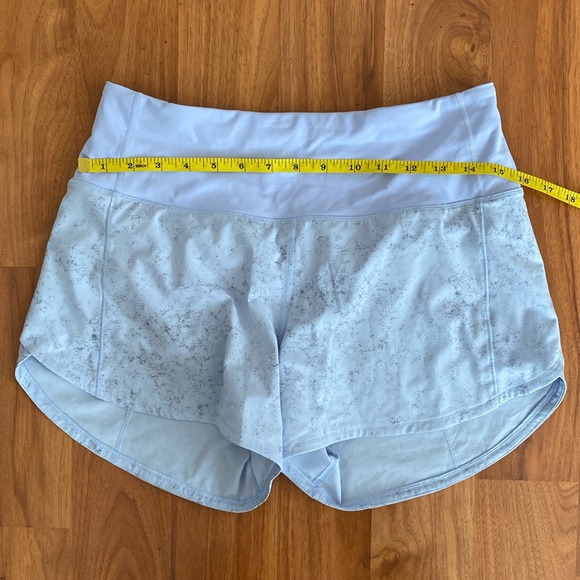 ❤️ Lululemon Speed Up Mid-Rise Lined Short 4" Pastel Blue Multi Size 6 - Picture 4 of 15